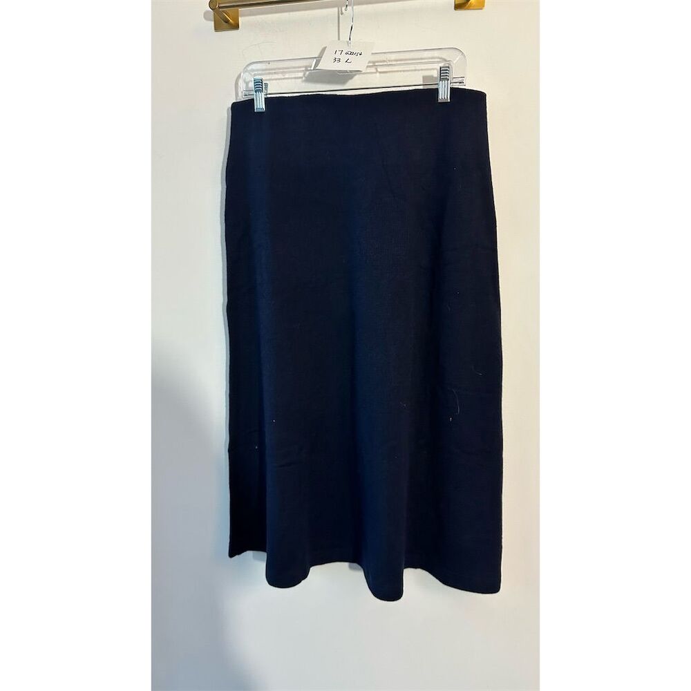 OGL Women's Midi Skirt Size L Navy Blue Casual All Seasons